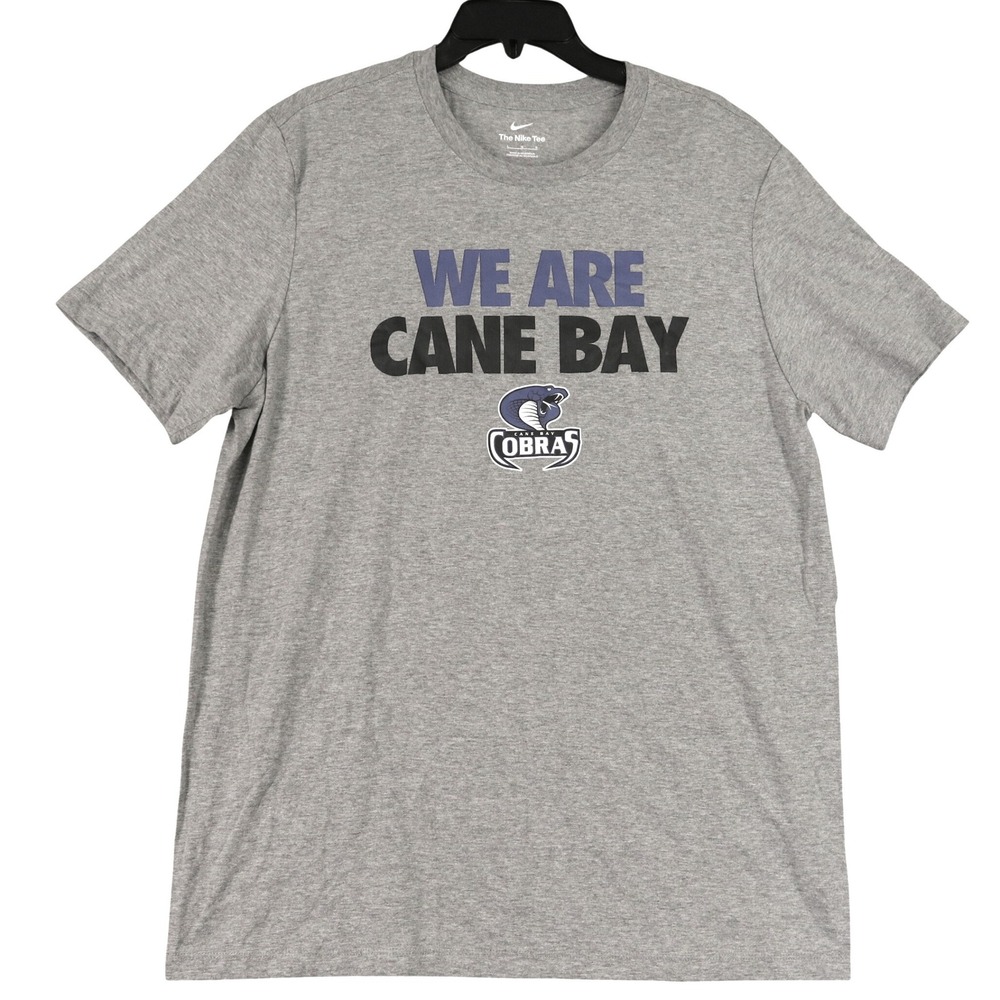 Cane Bay Cobras Nike T Shirt Mens L Gray School Spirit Graphic Logo Tee